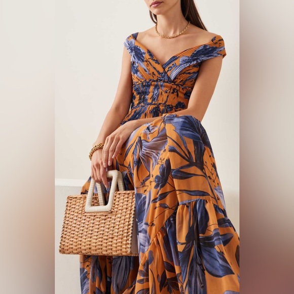 Andres Otalora Exclusive Magdalena Pleated Chiffon Maxi Dress - Picture 3 of 5